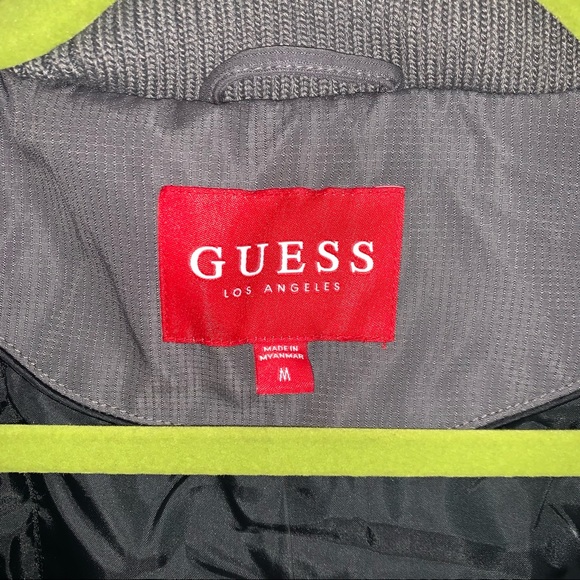 NWT Guess Men’s Grey Nylon Jacket with Pockets - Picture 2 of 12